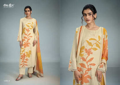 Sakura Omtex Muslin Pant Style Suits Wholesaler Ahmedabad