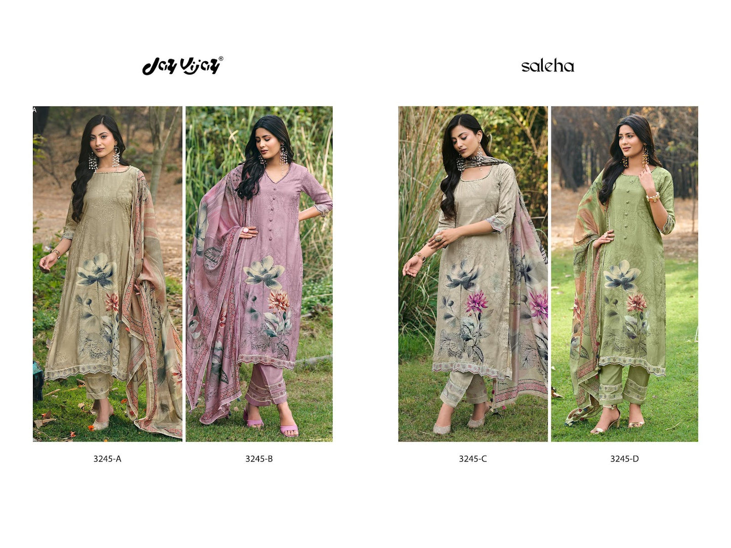 Saleha 3245 Jay Vijay Moga Silk Pant Style Suits Wholesale Price