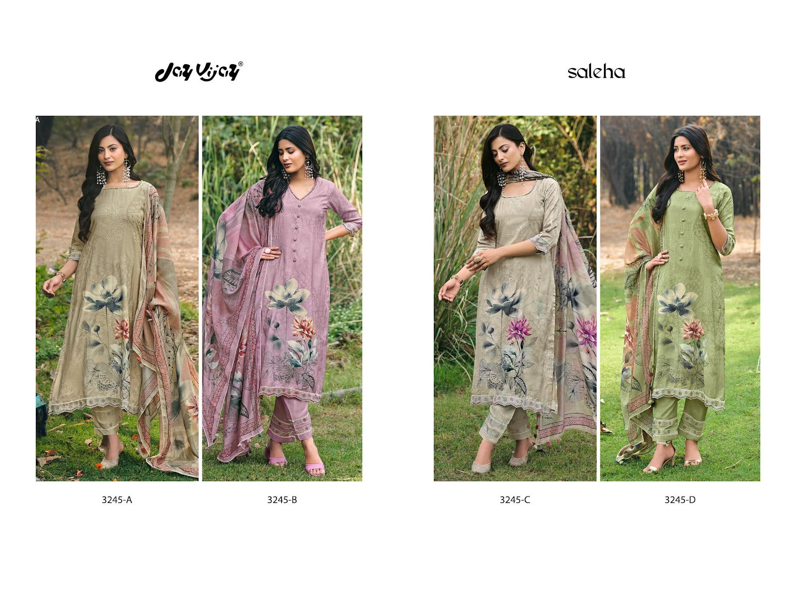 Saleha 3245 Jay Vijay Moga Silk Pant Style Suits Wholesale Price