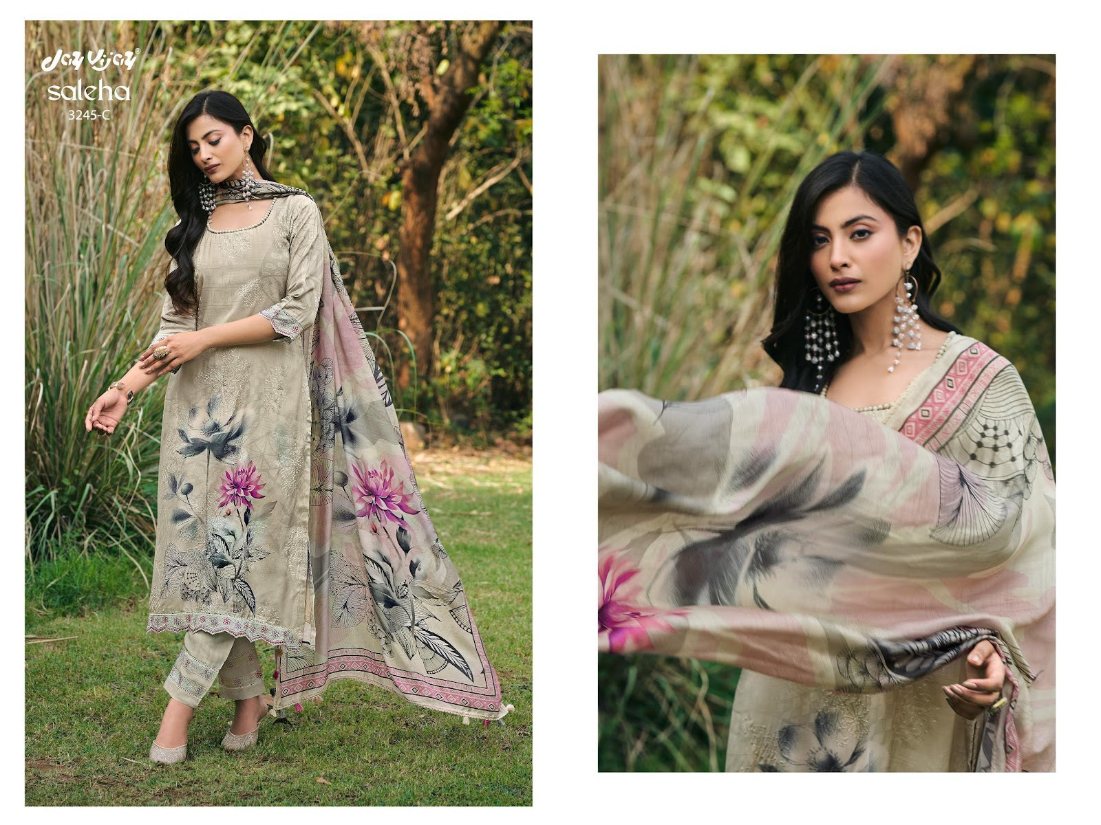 Saleha 3245 Jay Vijay Moga Silk Pant Style Suits Wholesale Price