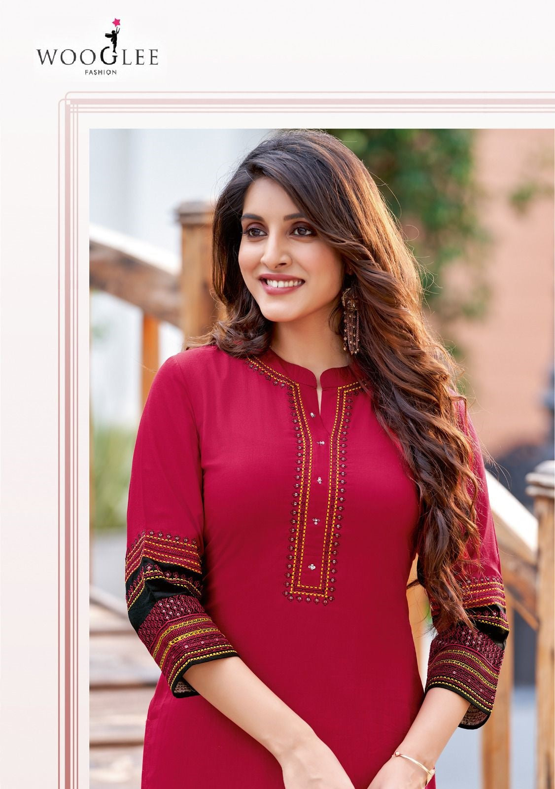 Salonee Vol 8 Wooglee Rayon Long Straight Kurti Wholesale Price