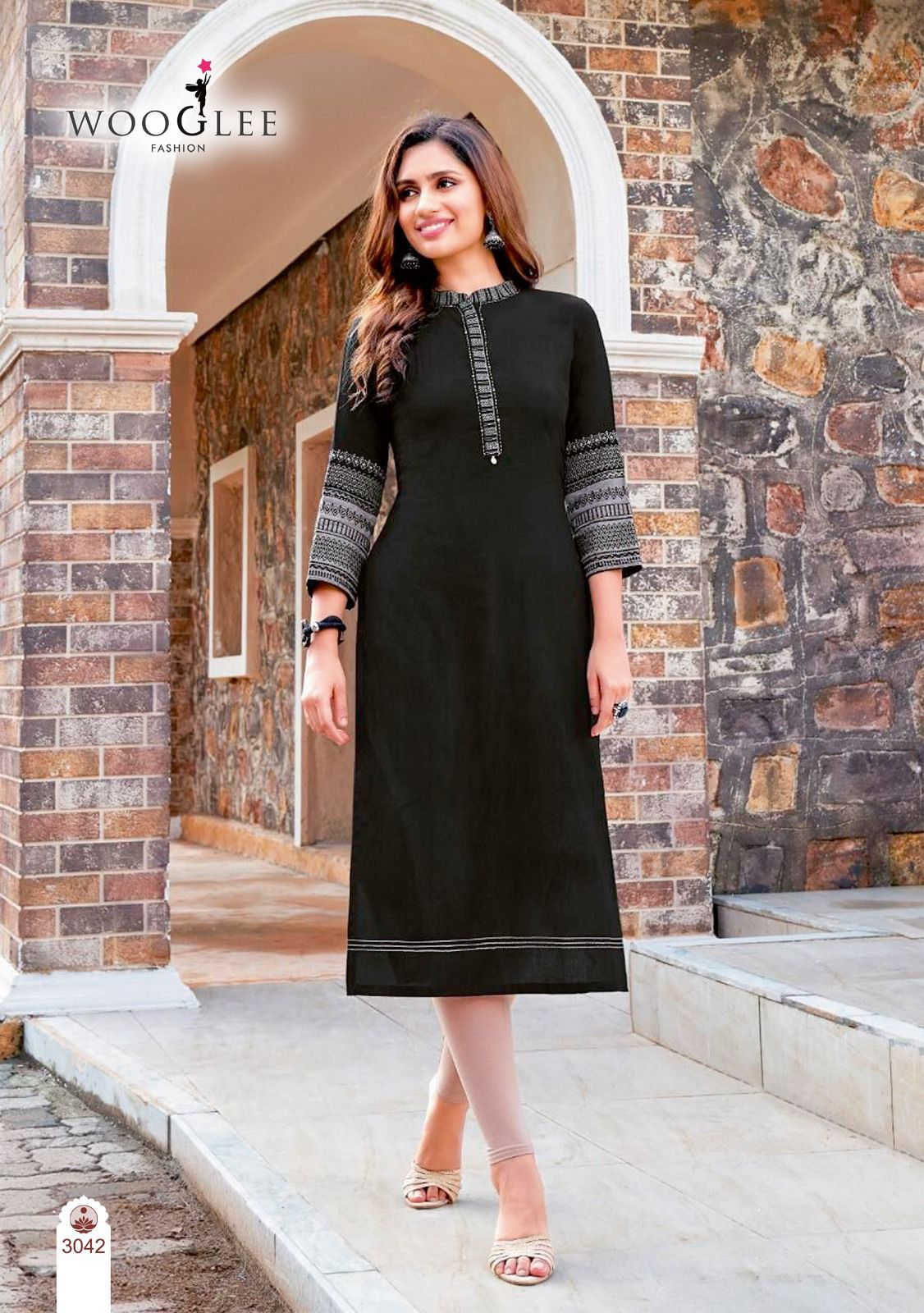 Salonee Vol 8 Wooglee Rayon Long Straight Kurti Wholesale Price
