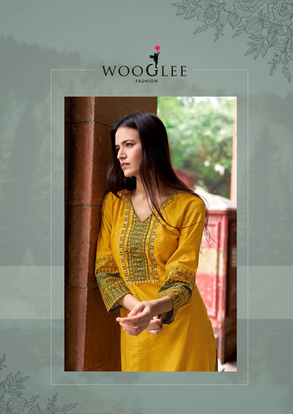 Salonee Vol 9 Wooglee Heavy Rayon Long Straight Kurti Manufacturer Gujarat