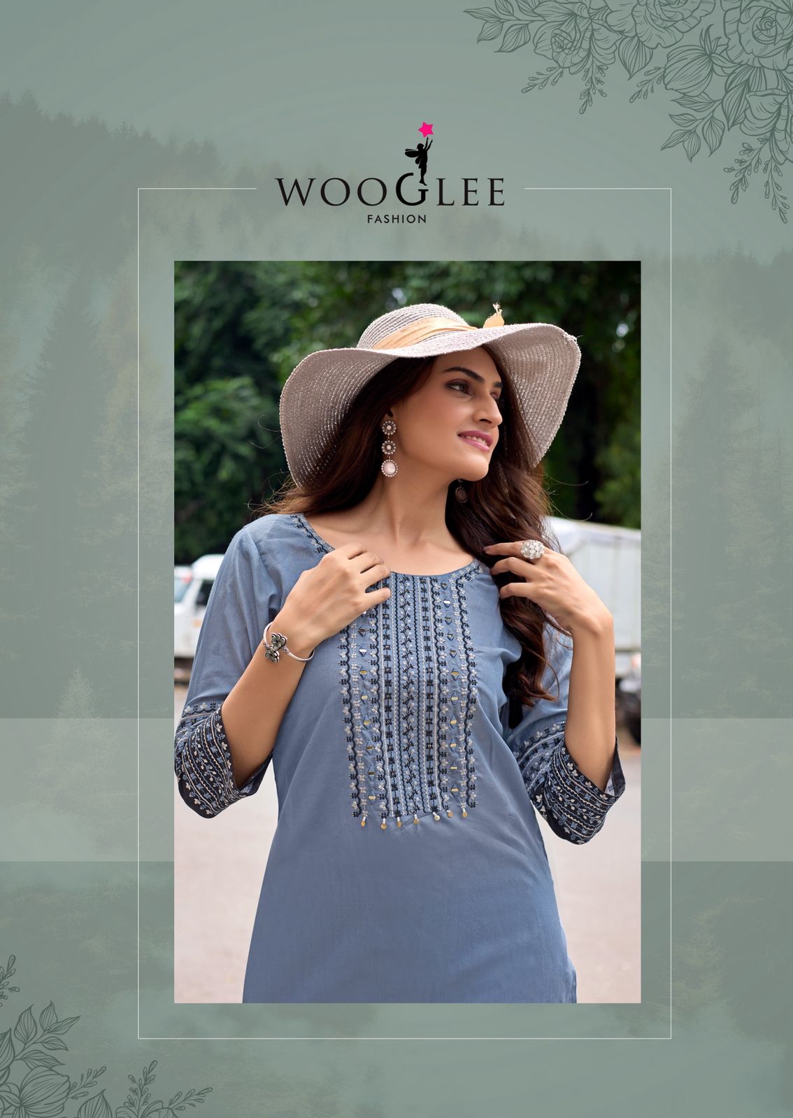 Salonee Vol 9 Wooglee Heavy Rayon Long Straight Kurti Manufacturer Gujarat