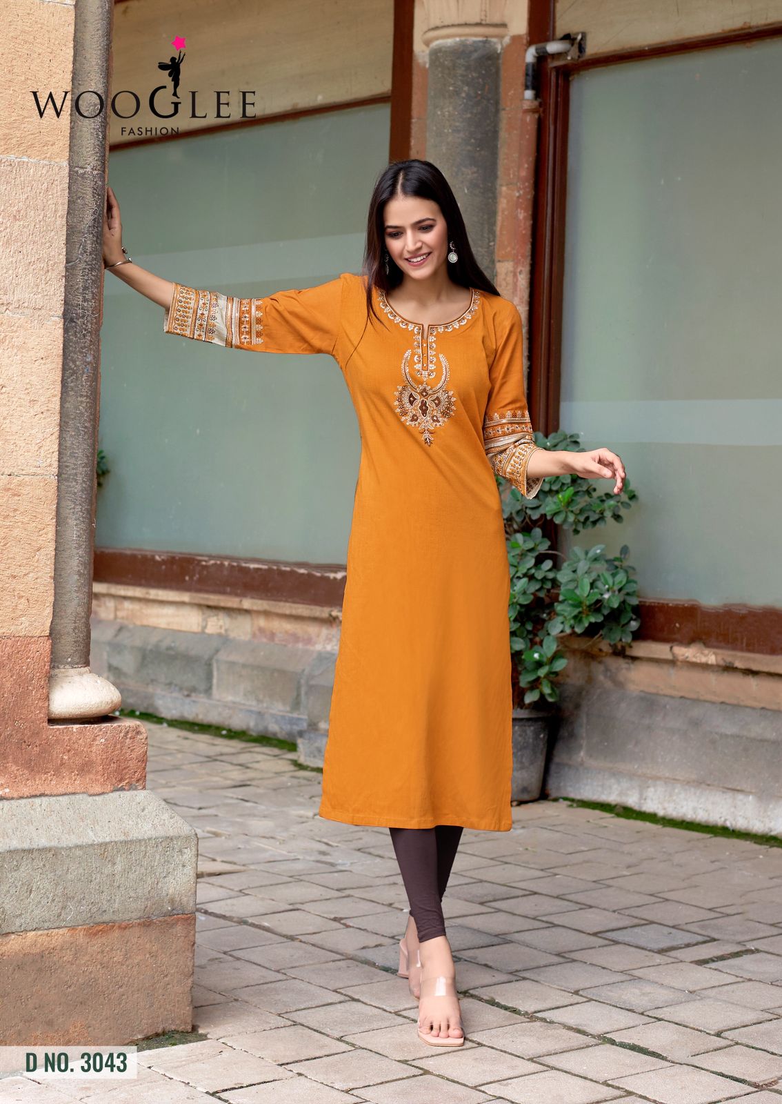 Salonee Vol 9 Wooglee Heavy Rayon Long Straight Kurti Manufacturer Gujarat