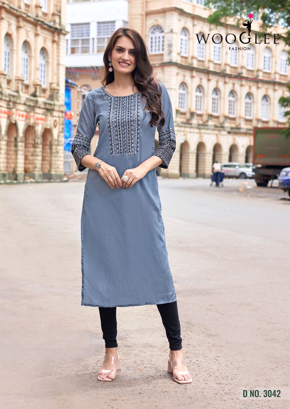 Salonee Vol 9 Wooglee Heavy Rayon Long Straight Kurti Manufacturer Gujarat
