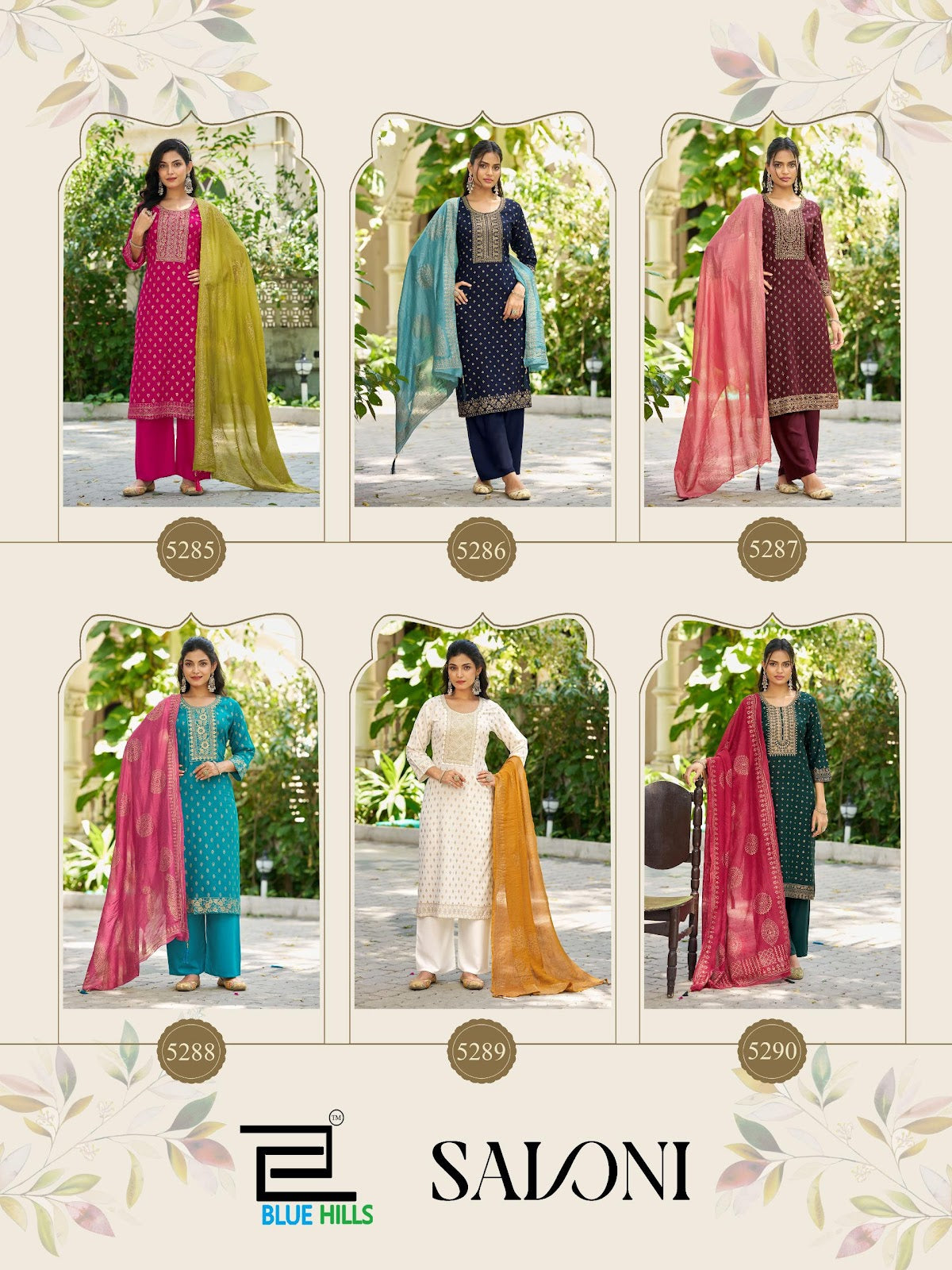 Saloni Blue Hills Rayon 14Kg Readymade Plazzo Style Suits Exporter