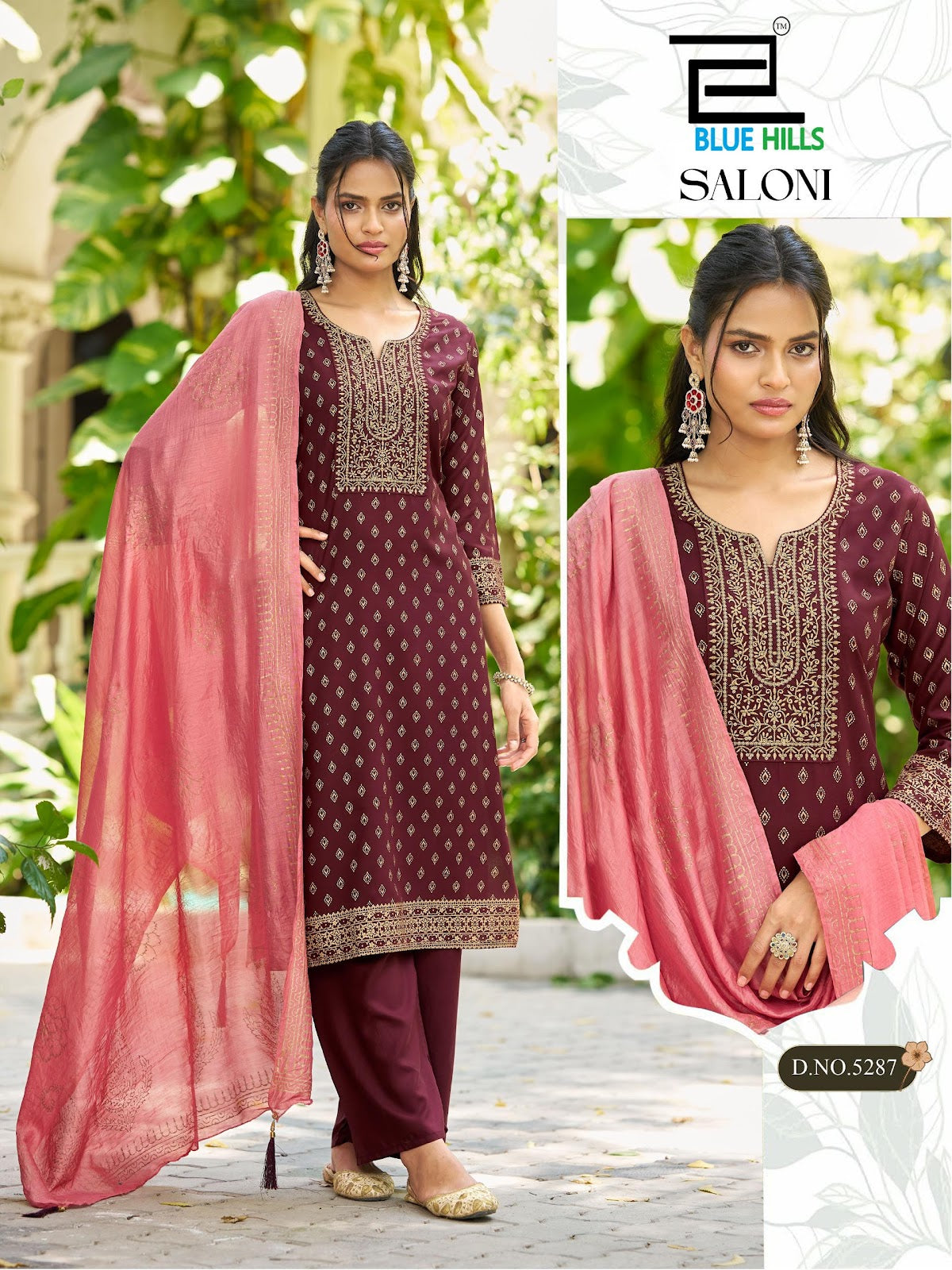 Saloni Blue Hills Rayon 14Kg Readymade Plazzo Style Suits Exporter