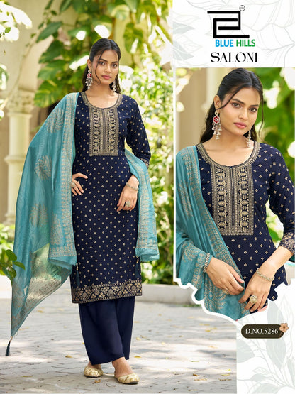 Saloni Blue Hills Rayon 14Kg Readymade Plazzo Style Suits Exporter