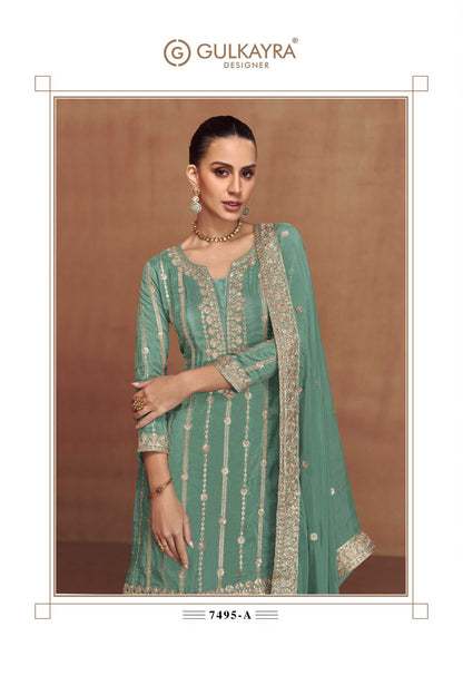 Saloni Gulkayra Designer Simmer Readymade Suits Exporter India