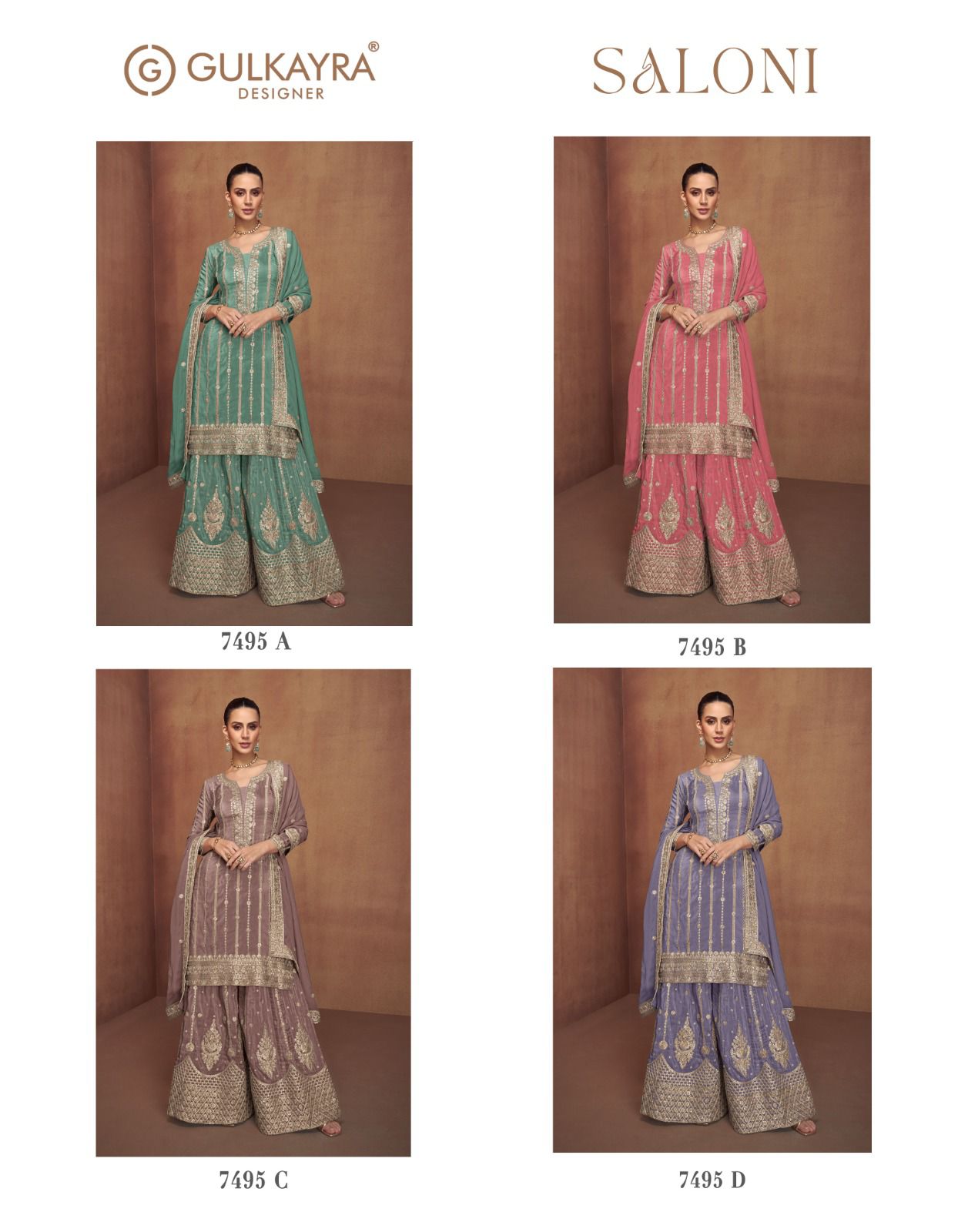 Saloni Gulkayra Designer Simmer Readymade Suits Exporter India