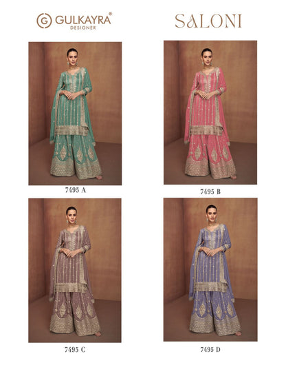 Saloni Gulkayra Designer Simmer Readymade Suits Exporter India