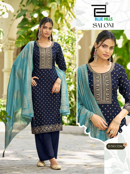 Saloni Nx Blue Hills Rayon 14Kg Readymade Plazzo Style Suits Wholesale Price