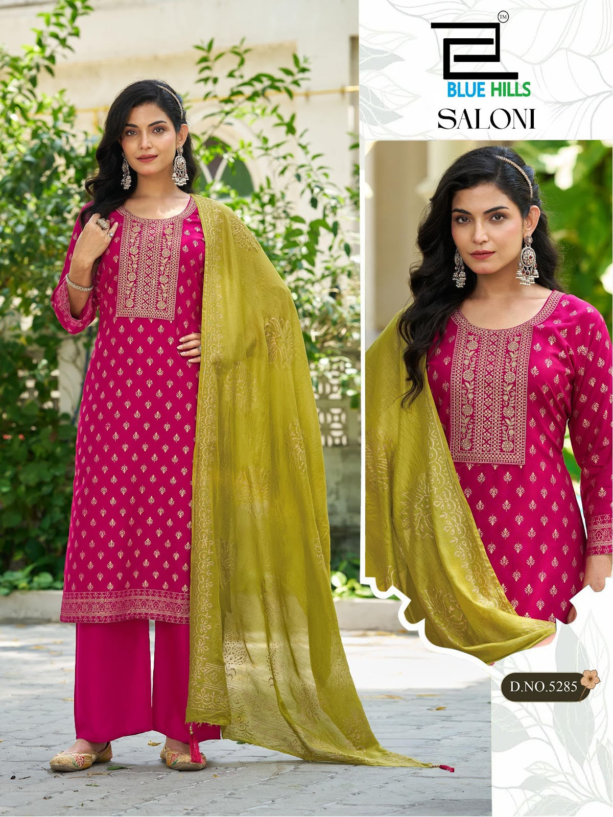 Saloni Nx Blue Hills Rayon 14Kg Readymade Plazzo Style Suits Wholesale Price
