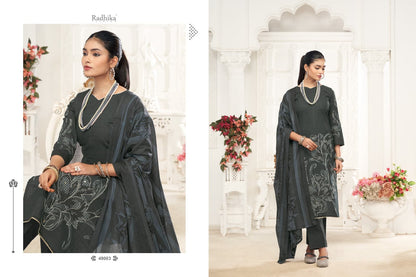Saloni Radhika Fashion Azara Lawn Cotton Karachi Salwar Suits Wholesaler Ahmedabad
