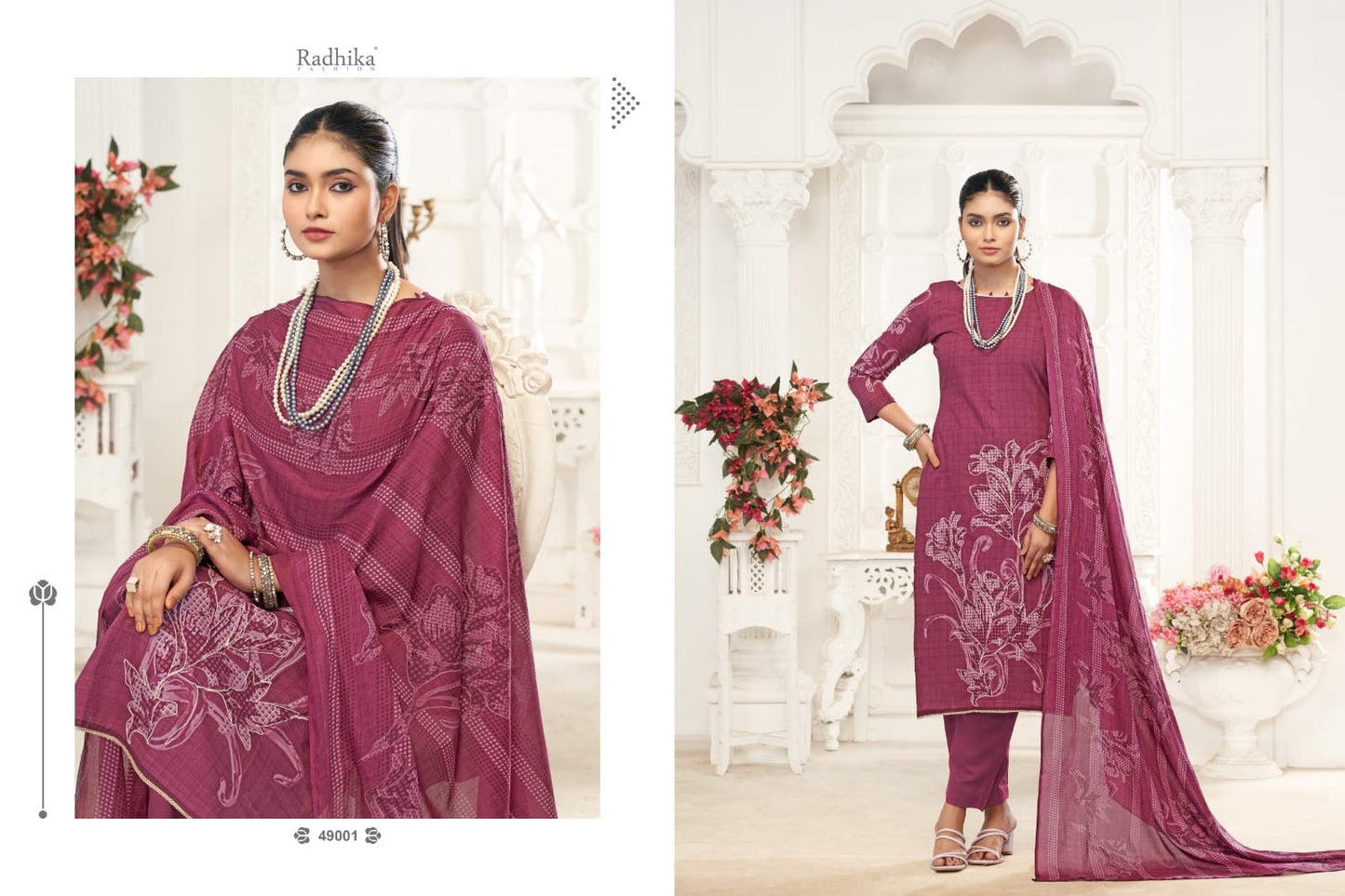 Saloni Radhika Fashion Azara Lawn Cotton Karachi Salwar Suits Wholesaler Ahmedabad