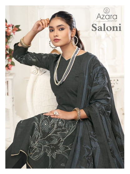 Saloni Radhika Fashion Azara Lawn Cotton Karachi Salwar Suits Wholesaler Ahmedabad