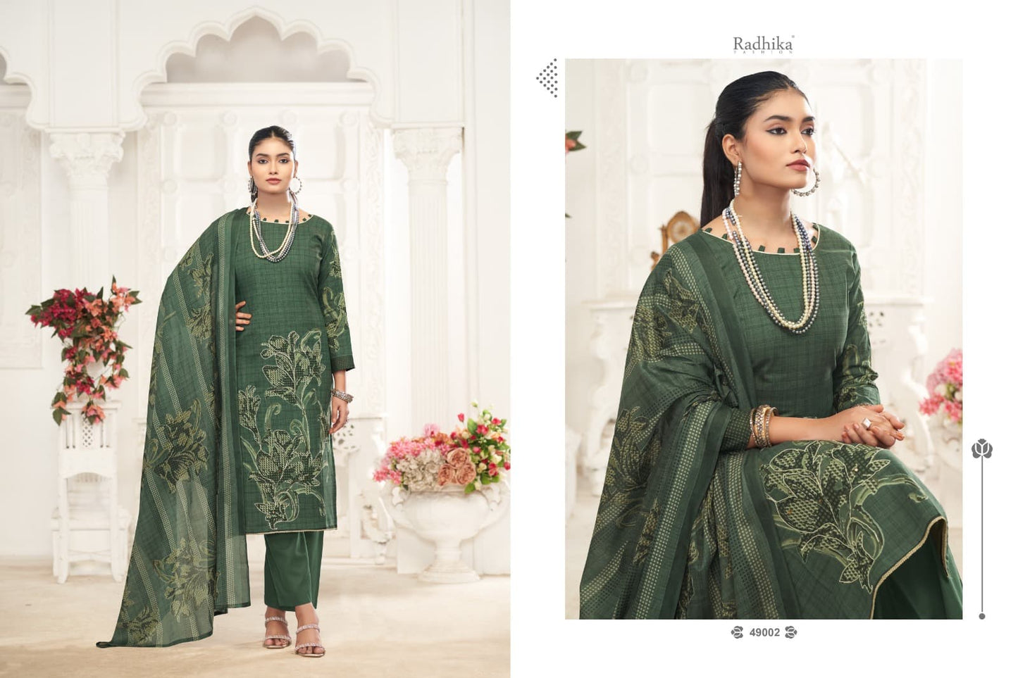 Saloni Radhika Fashion Azara Lawn Cotton Karachi Salwar Suits Wholesaler Ahmedabad
