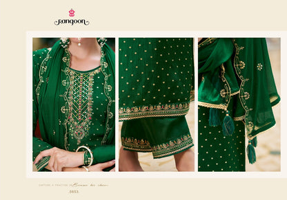 Saloni Rangoon Chinon Readymade Pant Style Suits Wholesale Price