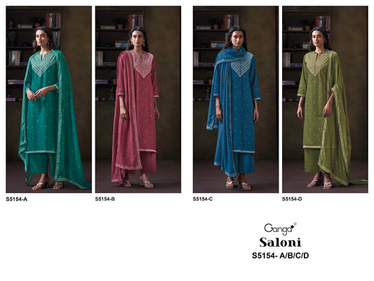 Saloni S5154 Ganga Corduroy Pant Style Suits Manufacturer