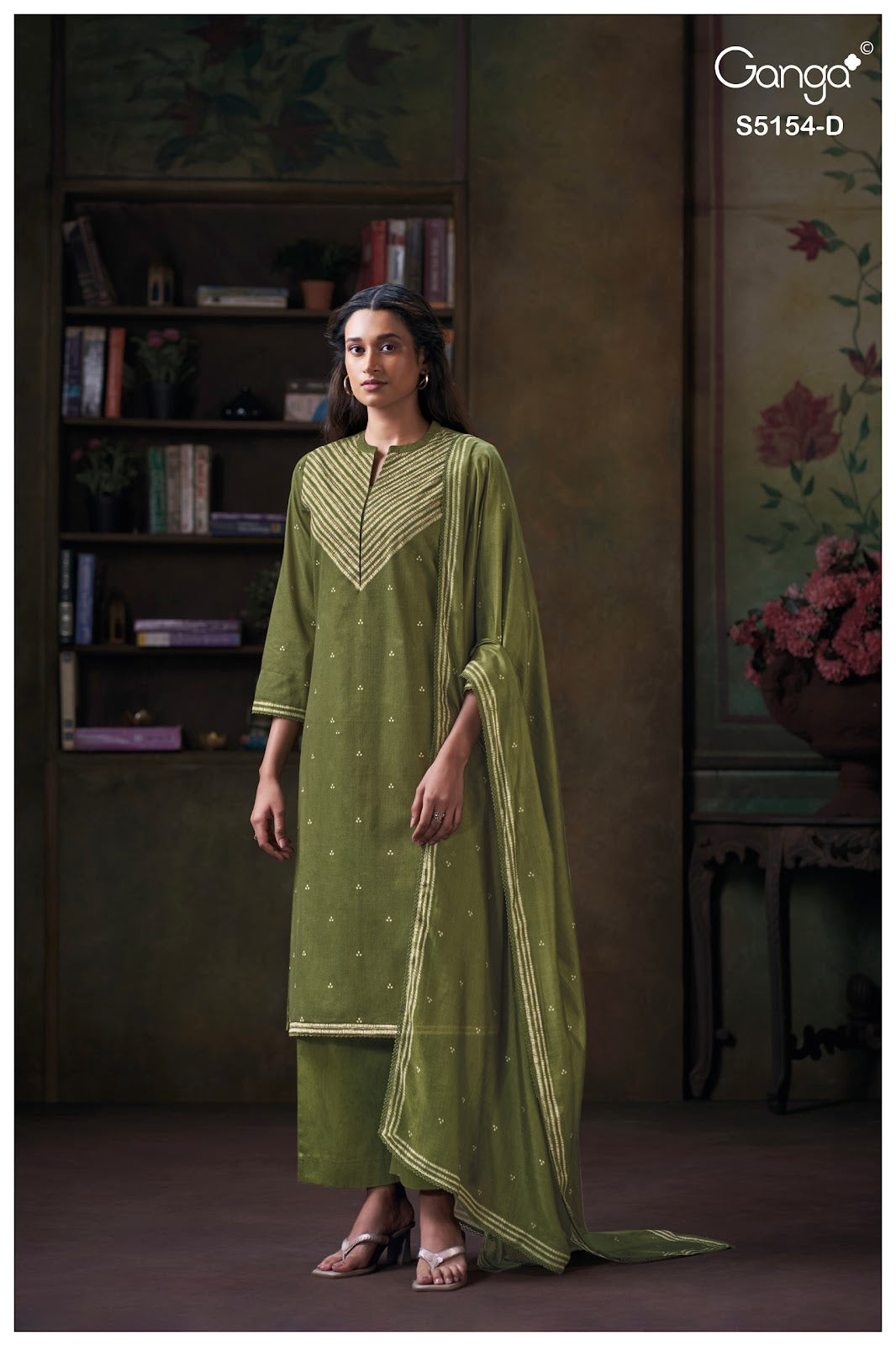 Saloni S5154 Ganga Corduroy Pant Style Suits Manufacturer
