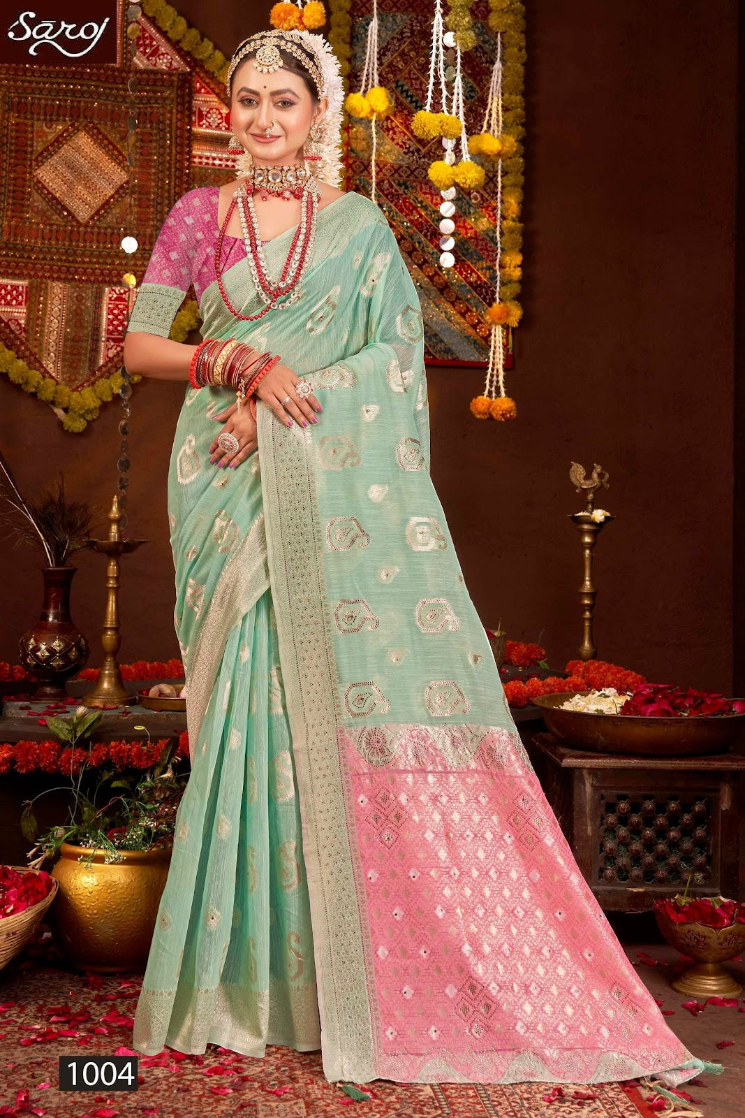 Salsa Linen Saroski Vol 3 Saroj Sarees Supplier India
