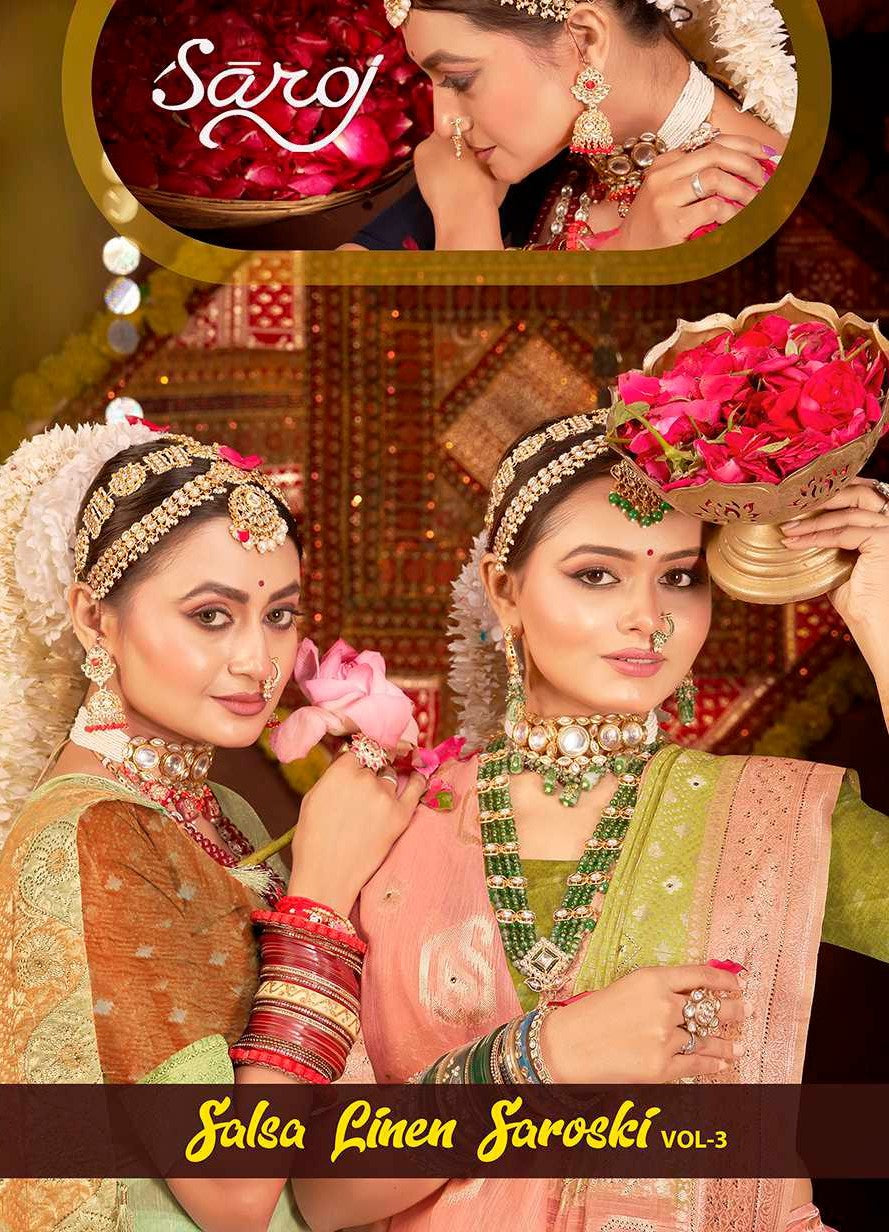 Salsa Linen Saroski Vol 3 Saroj Sarees Supplier India