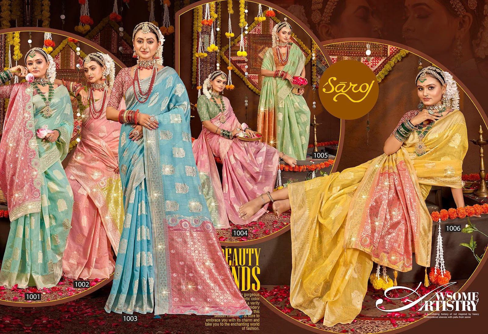Salsa Linen Saroski Vol 5 Saroj Sarees Exporter India