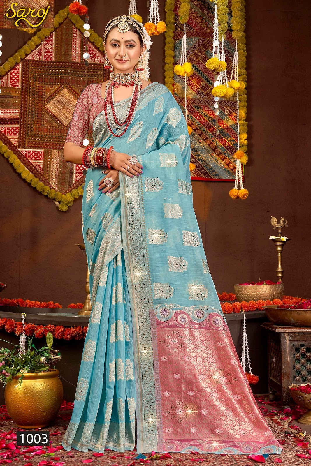 Salsa Linen Saroski Vol 5 Saroj Sarees Exporter India