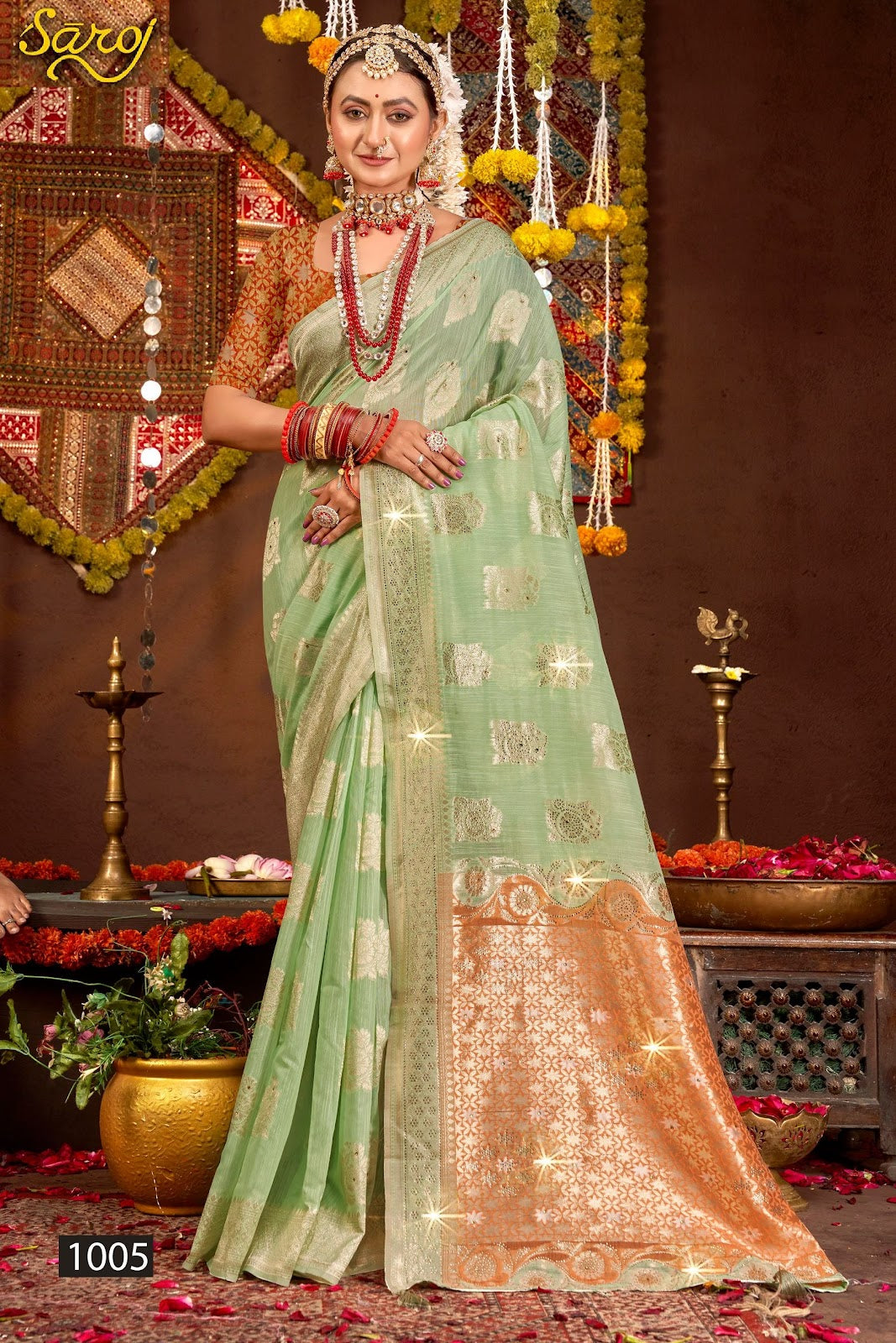 Salsa Linen Saroski Vol 5 Saroj Sarees Exporter India