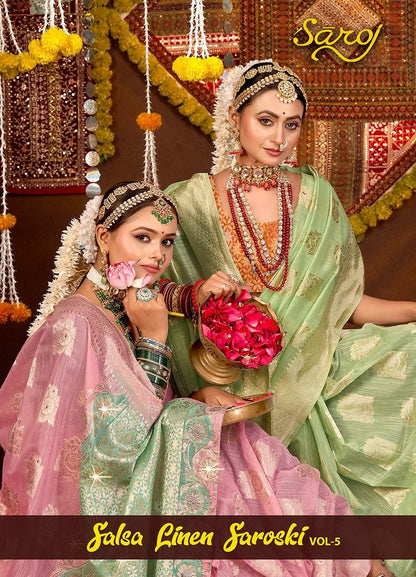 Salsa Linen Saroski Vol 5 Saroj Sarees Exporter India