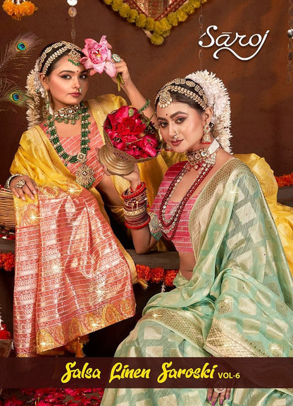 Salsa Linen Saroski Vol 6 Saroj Sarees Wholesaler India