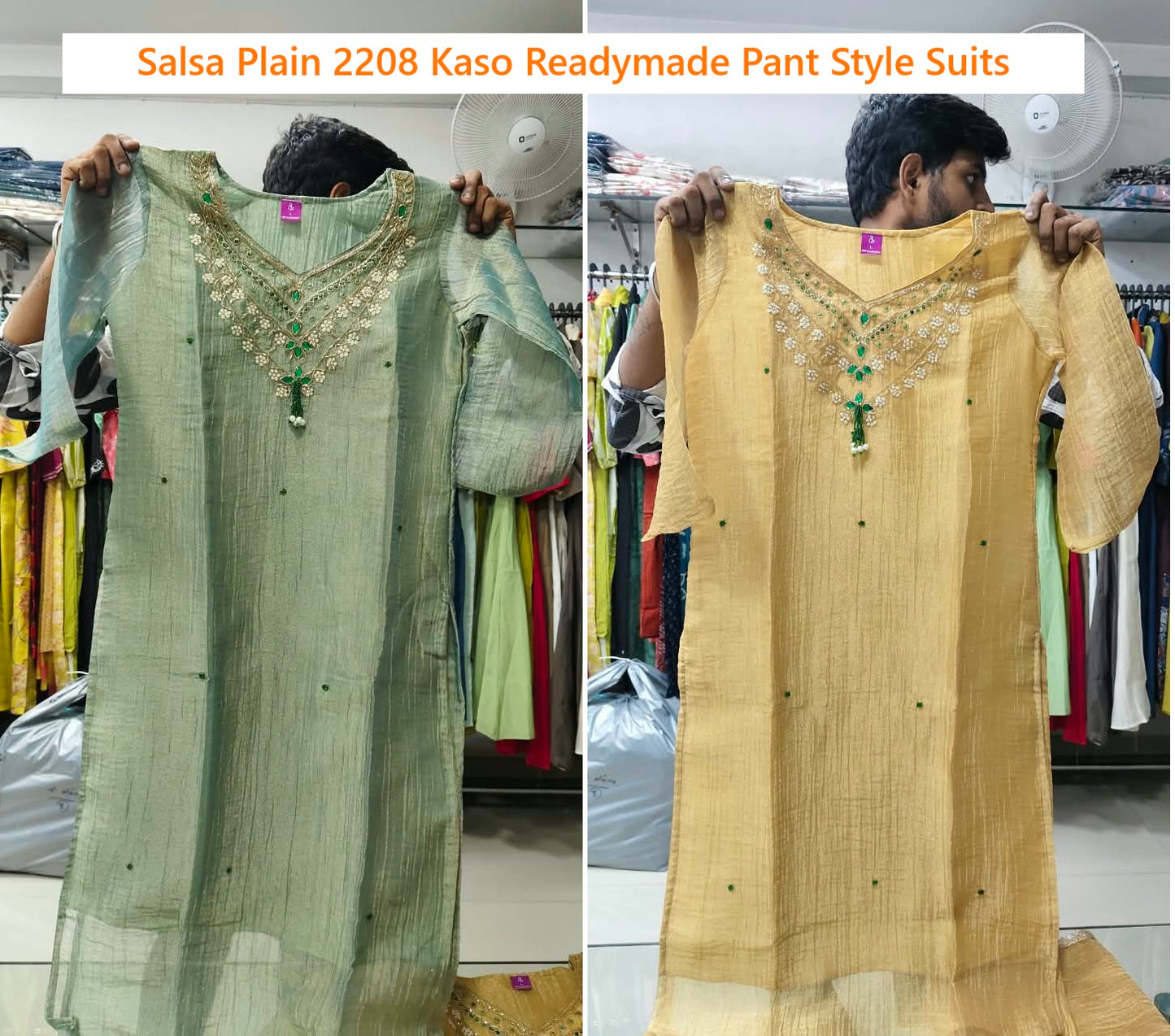 Salsa Plain 2208 Kaso Readymade Pant Style Suits Wholesale Price