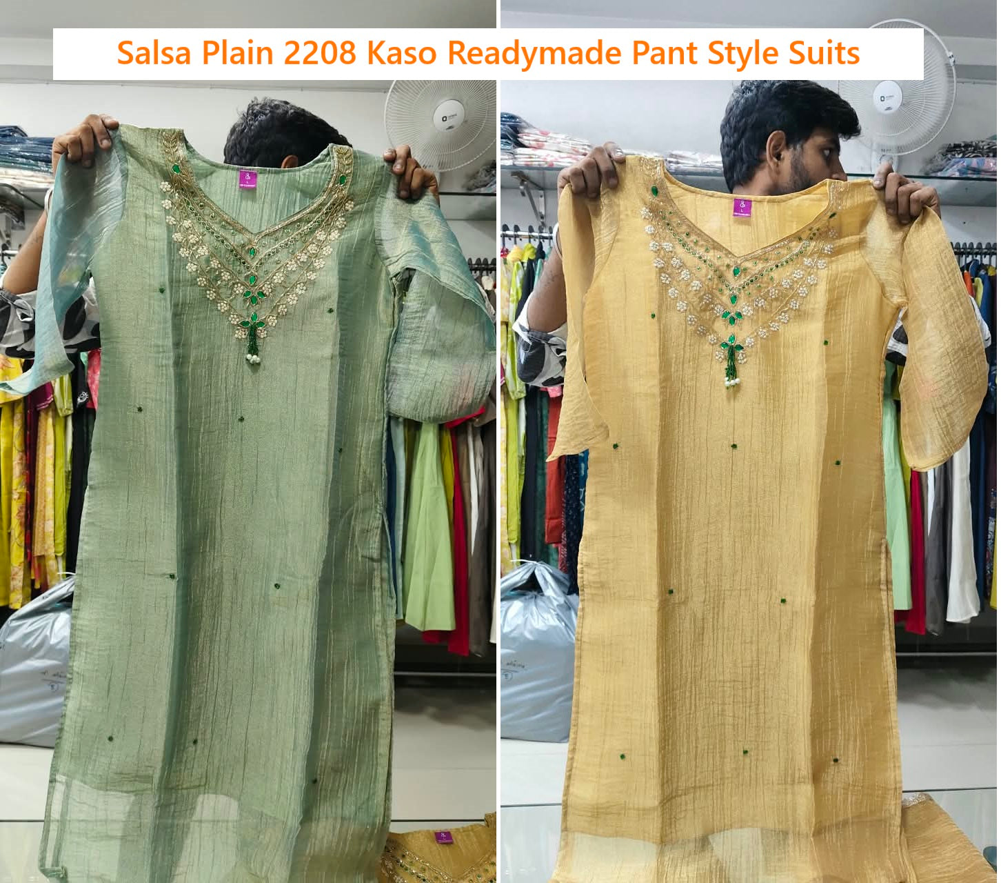 Salsa Plain 2208 Kaso Readymade Pant Style Suits Wholesale Price