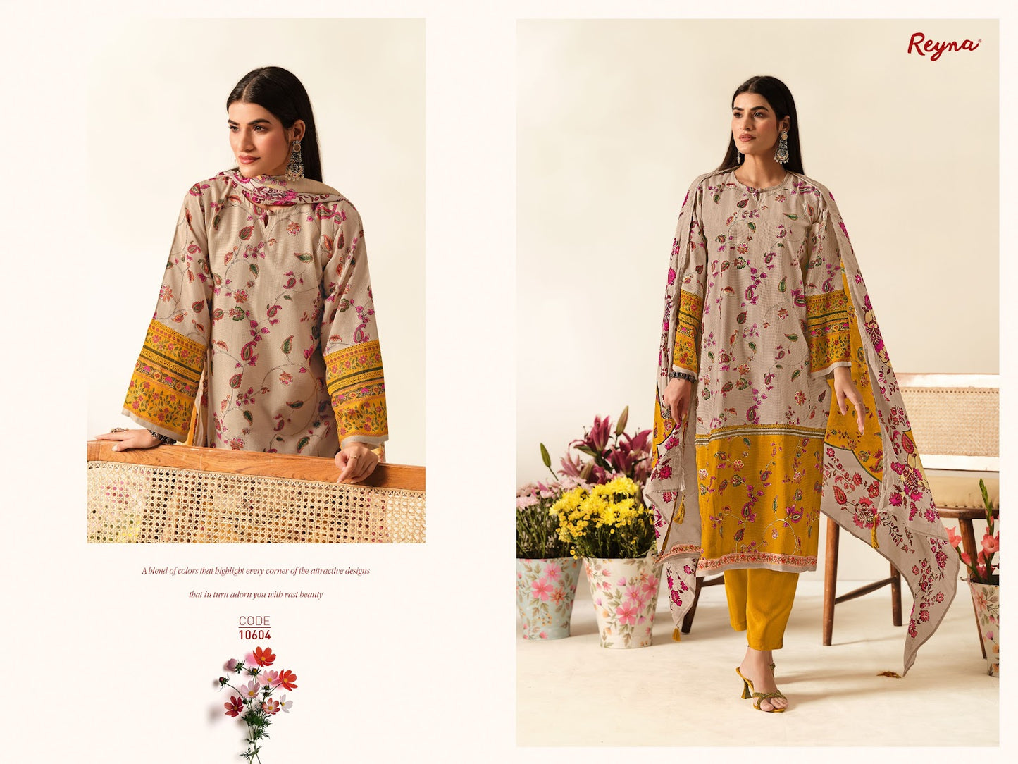Samah Reyna Pure Muslin Pant Style Suits Wholesale Rate