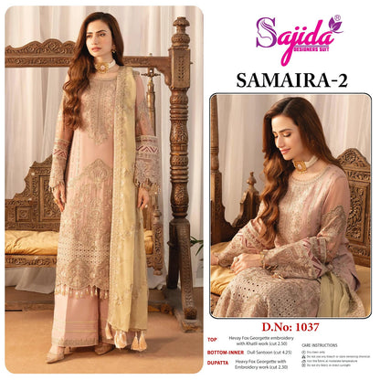 Samaira 2 Sajida Georgette Pakistani Salwar Suits Exporter India