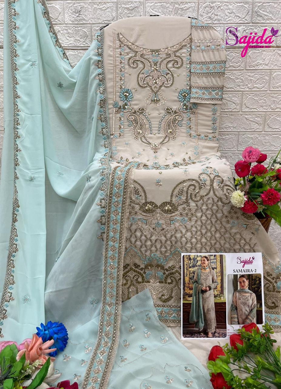 Samaira 2 Sajida Georgette Pakistani Salwar Suits Exporter India