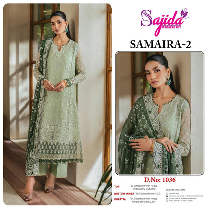 Samaira 2 Sajida Georgette Pakistani Salwar Suits Exporter India