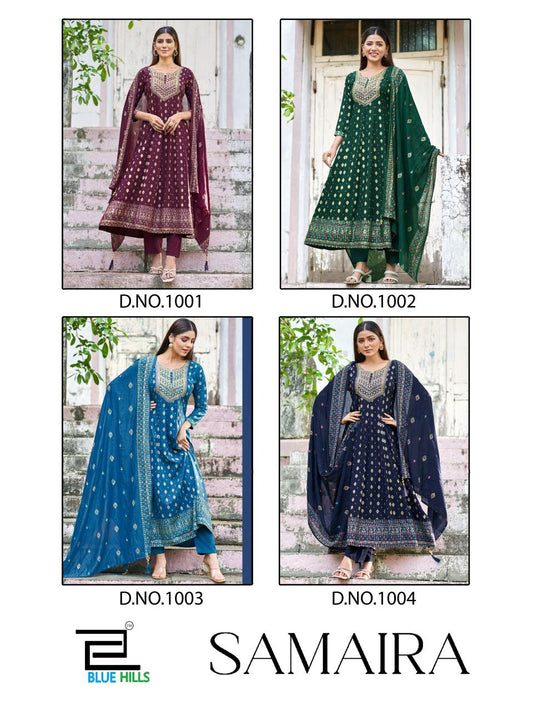 Samaira Blue Hills Rayon 14Kg Readymade Anarkali Suits Wholesaler India