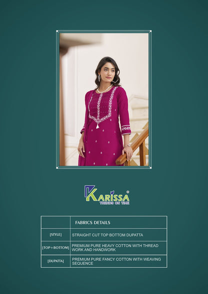 Samaira Karissa Premium Cotton Readymade Suits Supplier Gujarat