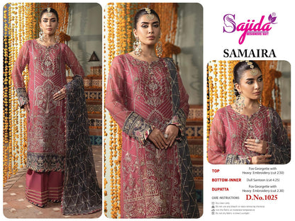 Samaira Sajida Georgette Pakistani Salwar Suits Exporter Gujarat