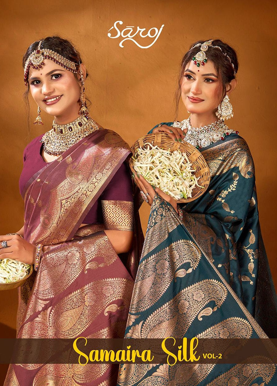 Samaira Silk Vol 2 Saroj Sarees Wholesaler Gujarat