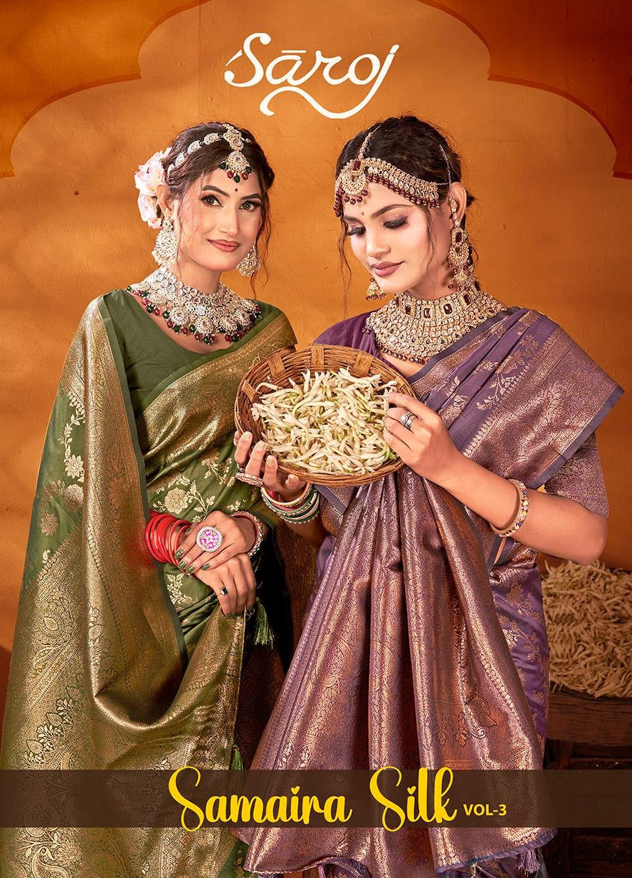 Samaira Silk Vol 3 Saroj Sarees Exporter Gujarat