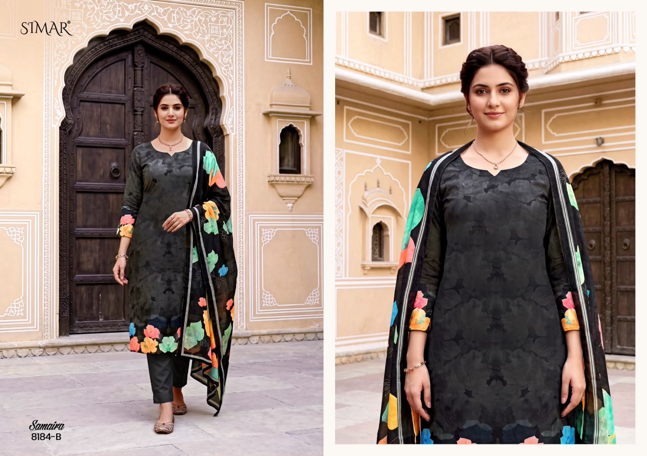 Samaira Simar Viscose Muslin Pant Style Suits Manufacturer India