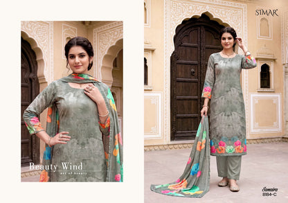 Samaira Simar Viscose Muslin Pant Style Suits Manufacturer India