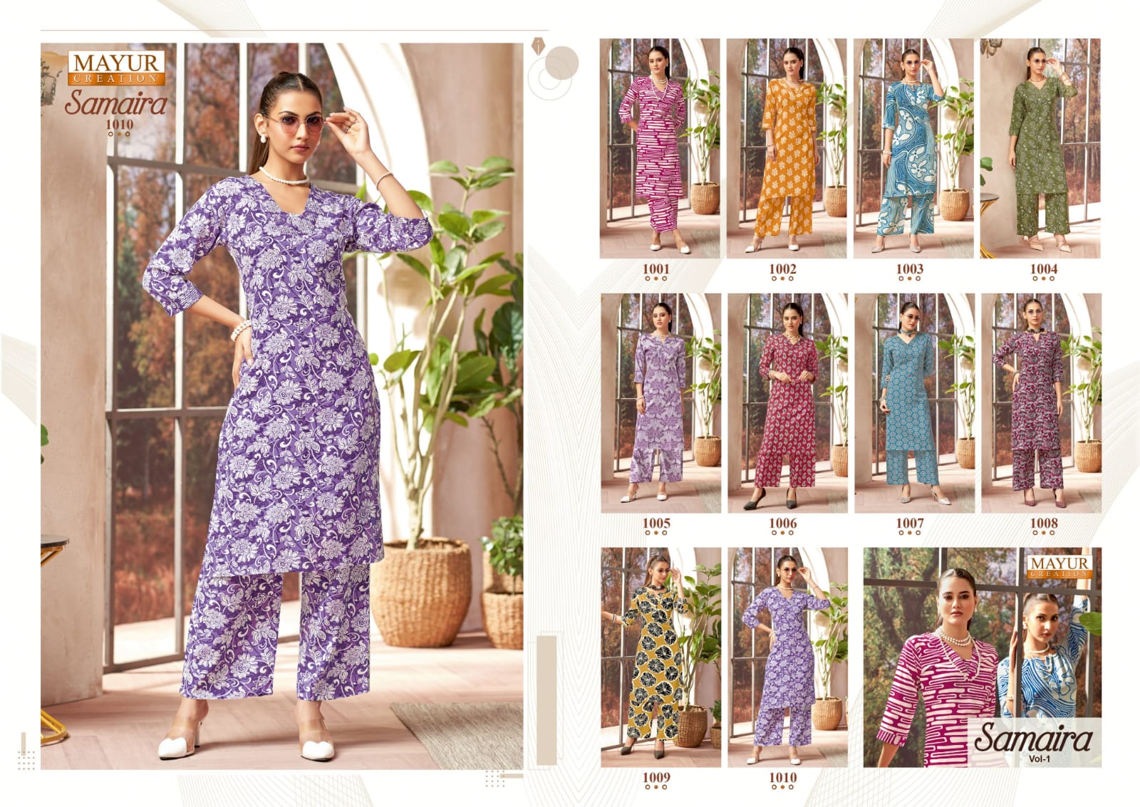 Samaira Vol 1 Mayur Creation Reyon Co Ord Set Wholesale Price