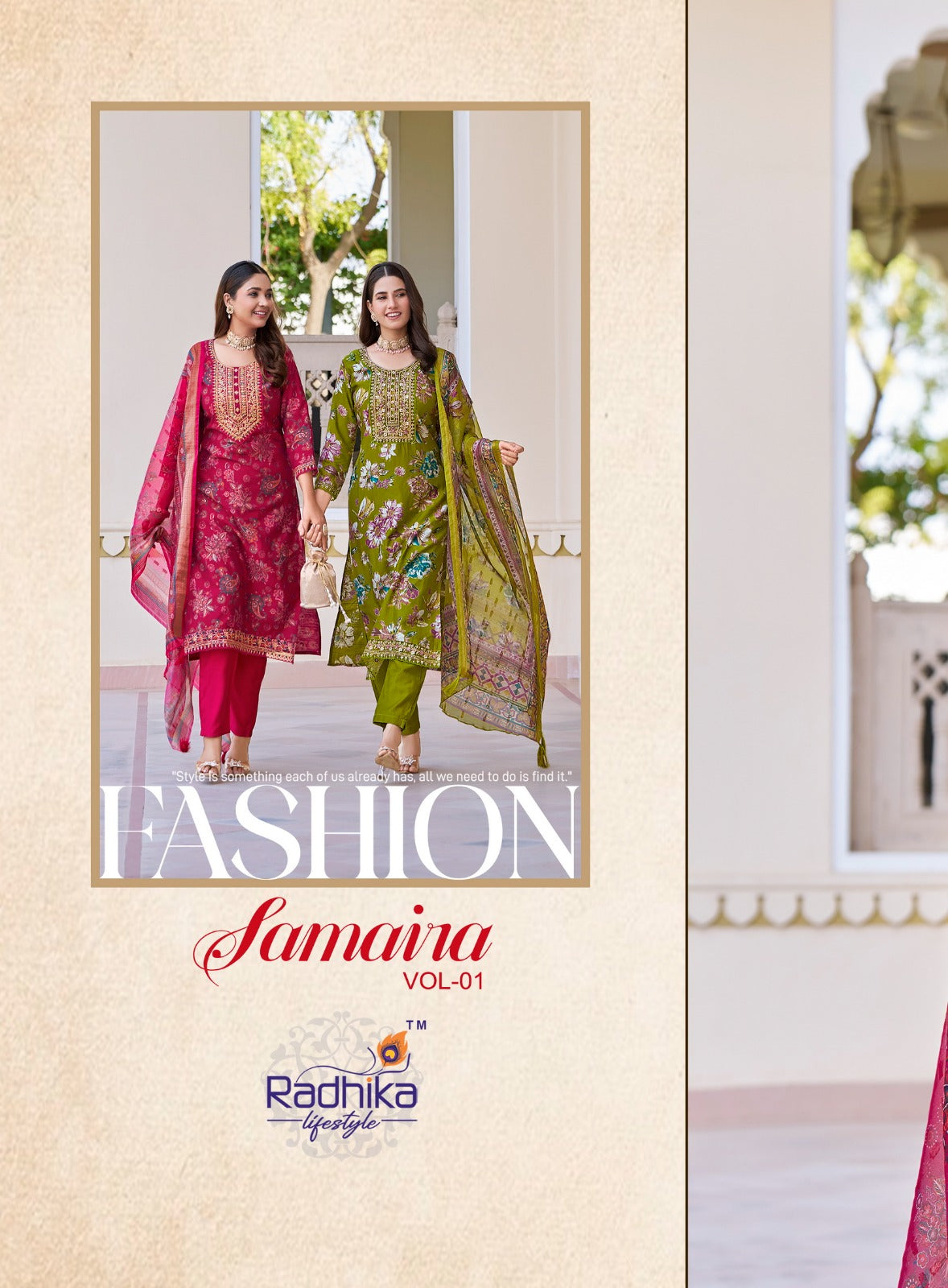 Samaira Vol 1 Radhika Lifestyle Vertican Readymade Pant Style Suits Exporter India