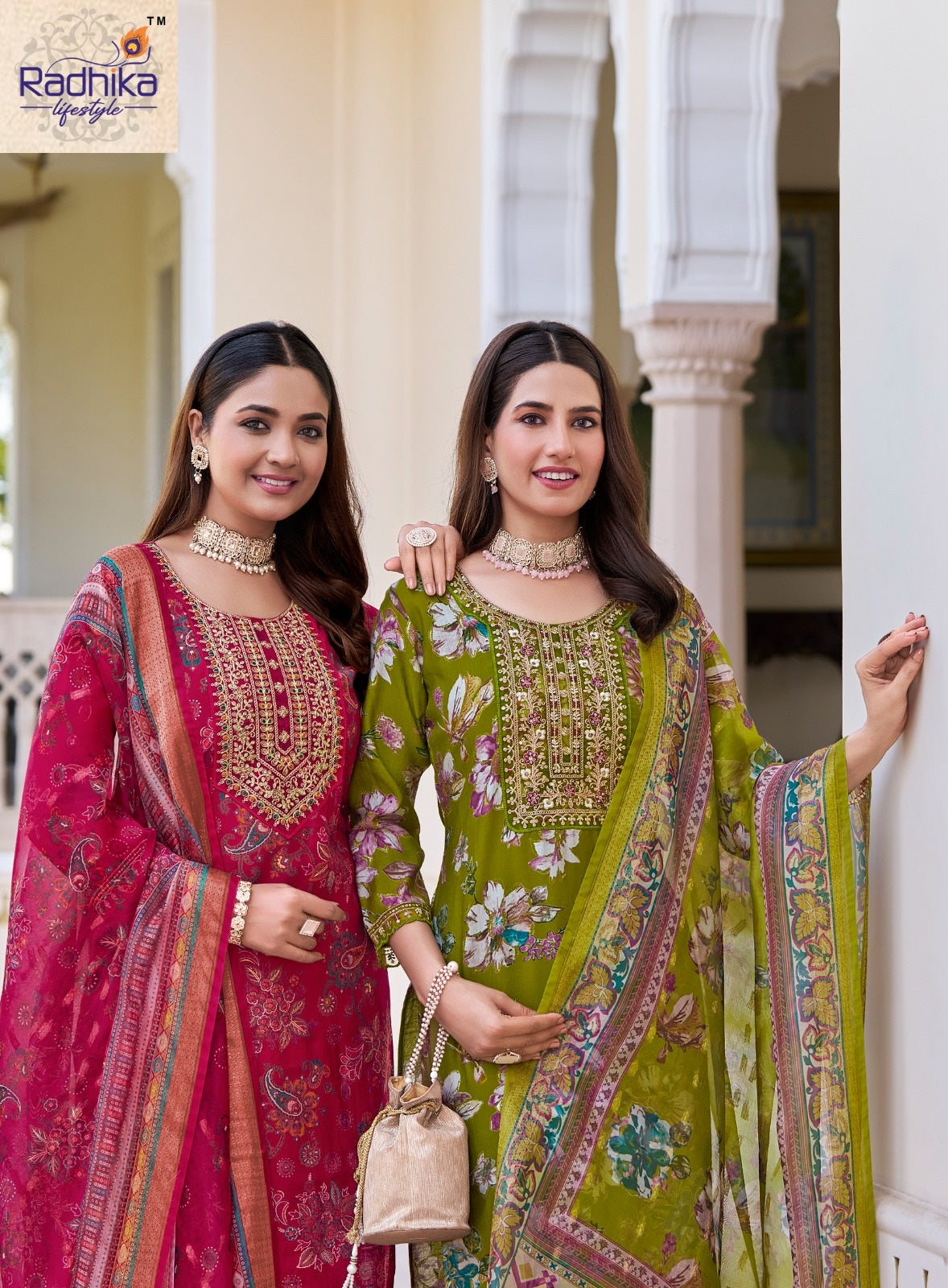 Samaira Vol 1 Radhika Lifestyle Vertican Readymade Pant Style Suits Exporter India