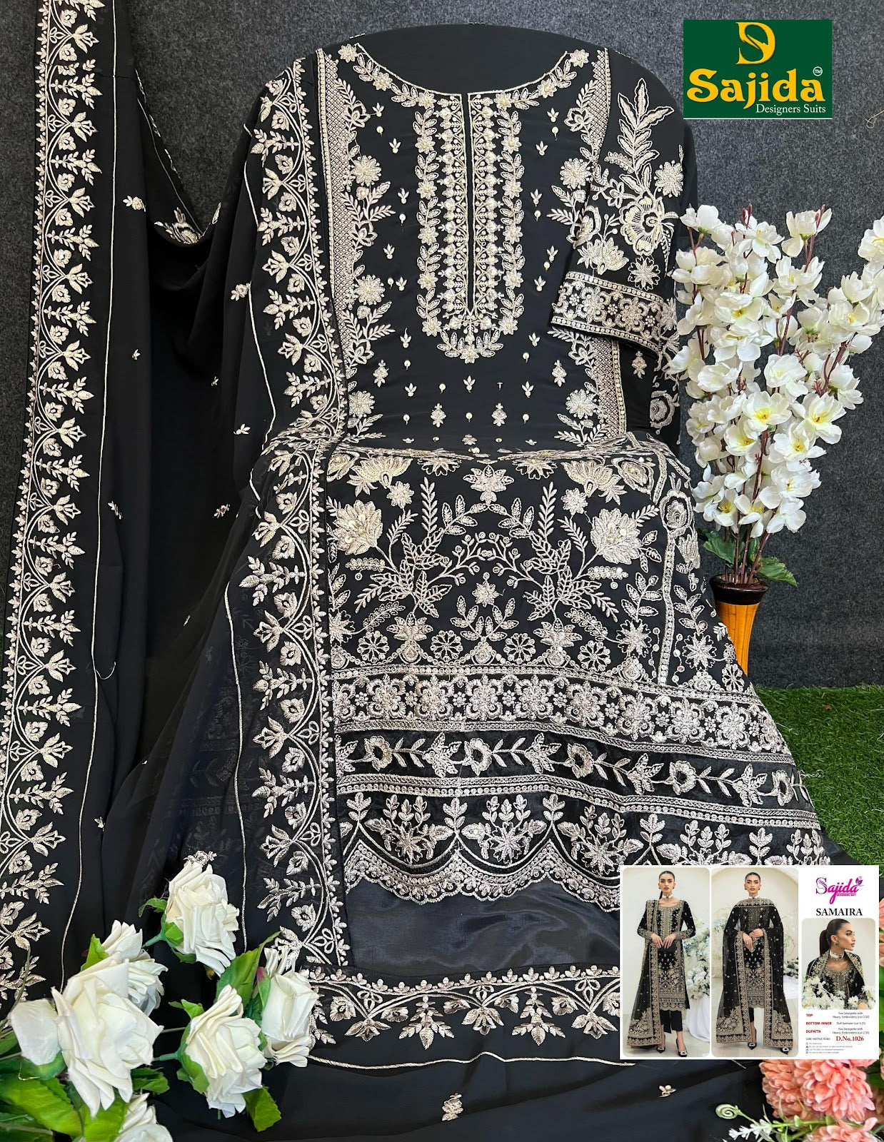 Samaira Vol 1 Sajida Georgette Pakistani Salwar Suits Supplier Ahmedabad