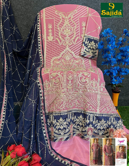 Samaira Vol 1 Sajida Georgette Pakistani Salwar Suits Supplier Ahmedabad